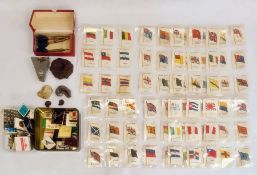 Quantity of Kensitas silk cigarette cards in plastic envelopes, assorted souvenir matchboxes and