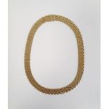 9k gold choker necklace of gate style links, 33g approx.
