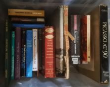 Art, history and other subjects, various books in two boxes