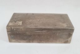 1920's rectangular silver-mounted box, engraved to lid 'West Lancashire Golf Club Members