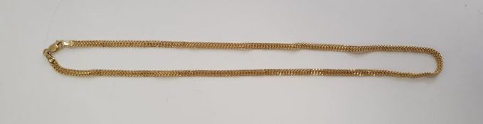 9ct gold flat chain-link necklace, 3.5g approx.Condition Report Approx. Length 45.8cm