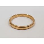 22ct gold wedding ring, finger size K 1/2, approx. 2.6g
