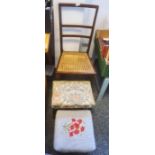 Chair and two stools (3)Condition Report Poppy Stool Dimensions Approx.: H19.5cm x W33cm x D33cm