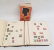 Two albums of 19th century to mid 20th century world stamps, a Stanley Gibbons stamp catalogue