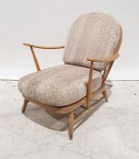 Light beech Ercol stickback lounge chairCondition Report Some scratches and wear throughout wood.