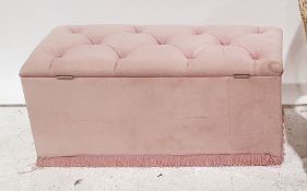 Modern wing-back chair and a pink ottoman (2)