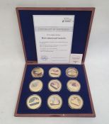 Boxed set of collector's coins 'Most Famous Battleships', with certificate of ownership, issue no.