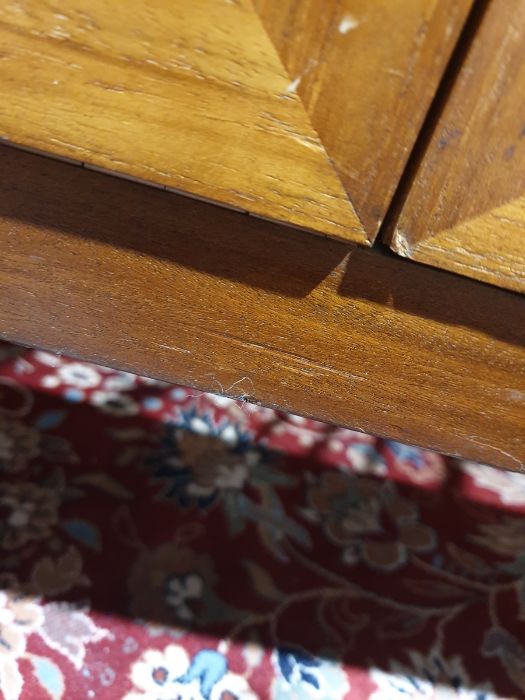 Mid-century modern teak sideboard, rectangular top above two central cupboard doors, the left hand a - Image 6 of 6