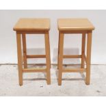 Pair of modern beech stools