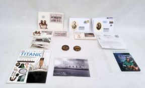 Quantity of Titanic collectors reproduction items to include Titanic compass, FDCs, Titanic