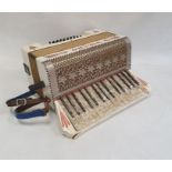German Pietro piano accordion and a violin in case (2)  Condition Report Additional photos added.