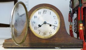 Enfield wooden cased mantel clock together with one further wooden cased mantel clock (2)