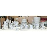 Mason's 'Denmark' pattern part tea and dinner service together with Furnivals 'Denmark' pattern part