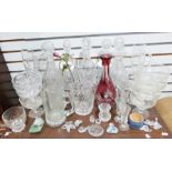 Nachtman cut glass decanter together with various china, glass and metalwares (3 boxes and a