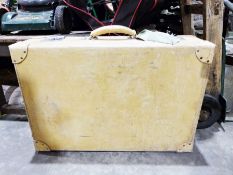 Vintage cream-coloured suitcase