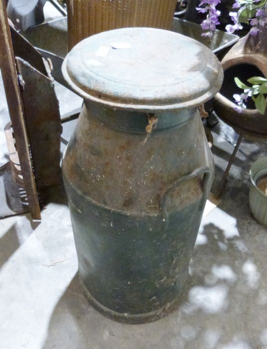 Vintage milk churn with embossed CWSCondition ReportHeight 73cm Diameter 36cm