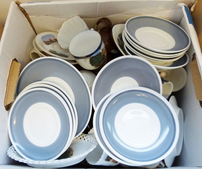 Collection of Prinknash pottery jugs and tankards, a Wedgwood 'Glen Mist' part dinner / tea - Image 3 of 5