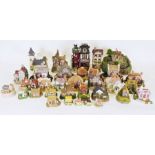 Numerous Lilliput Lane models together with various chinaware (3 boxes)