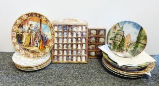 Various collector's plates by Royal Albert and Royal Doulton, five cameras, a leather brief case and