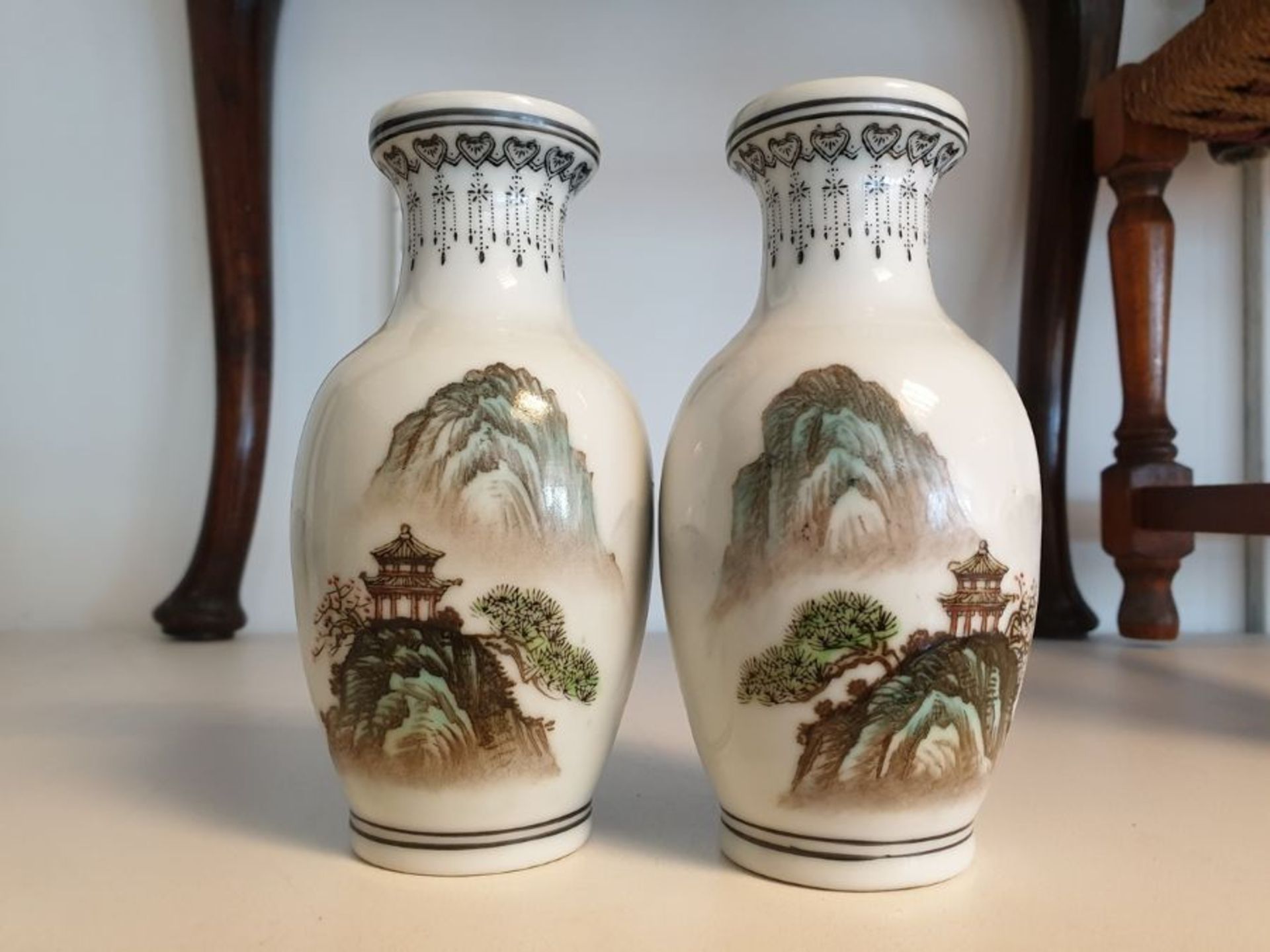 Three Stanley Chinese style cylindrical vases together with various Chinese and Japanese ceramics( - Image 6 of 6