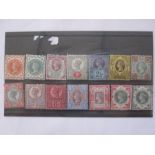 Complete set of Queen Victoria Jubilee 14 values, very fine, lightly mounted, mint