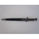 Victorian Lee Metford bayonet with leather scabbard Condition ReportNo visible dents to blade of