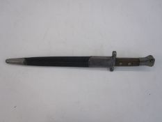 Victorian Lee Metford bayonet with leather scabbard Condition ReportNo visible dents to blade of