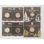 Group of brilliant uncirculated Countdown to the Olympics £5 coins