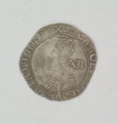 Charles I  1625-49 tower mint shilling, group E, 5th bust 'ABERYSTWYTH' bust, type 4.2, mint mark