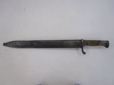 WWI German Cito butcher bayonet with scabbard