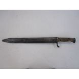 WWI German Cito butcher bayonet with scabbard