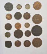 Group of coins (19) to include 1951 penny x 2, 1937 half penny with lustre Victoria farthing 1886