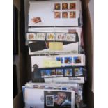 Box of least 400 FDCs from Jersey, Guernsey and Isle of Man (1 box)