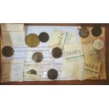 Large collection of 18th century tokens including pennies and half pennies, in various grades,