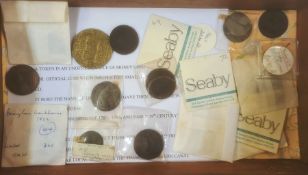 Large collection of 18th century tokens including pennies and half pennies, in various grades,
