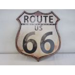 Modern replica Route 66 sign, 50cm x 46cm approx.