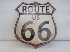 Modern replica Route 66 sign, 50cm x 46cm approx.