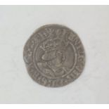 Henry VIII 1509 - 47 half groat, WA by shield, archbishop Wareham Canterbury, weight 1.7g
