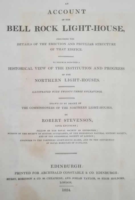 Stevenson, Robert (Civil Engineer)  "An Account of the Bell Rock Light-House, including the - Image 4 of 5