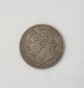 George IV 1820-30 half crown, Laurette head left, reverse crowned shield in garder and collor,