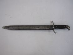 Modelo Argentino 1909 butcher bayonet style. No rifle attachment, fittings made by Weyerberg