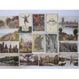 Quantity of postcards, early to mid 20th century, four adverts, 50 for art, 80 real photographic