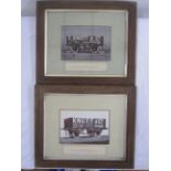 Two reproduction black and white photographs of coal wagons "Construction by the Gloucester
