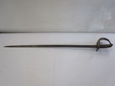 Late 19th century officers sword (damaged) Condition ReportApprox. 86cm long, 2.5 cm broad at widest