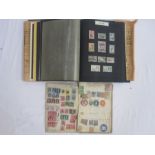 Two older stamp albums, mainly pre King George VI GB, commonwealth, also foreigns (1 cardboard box)