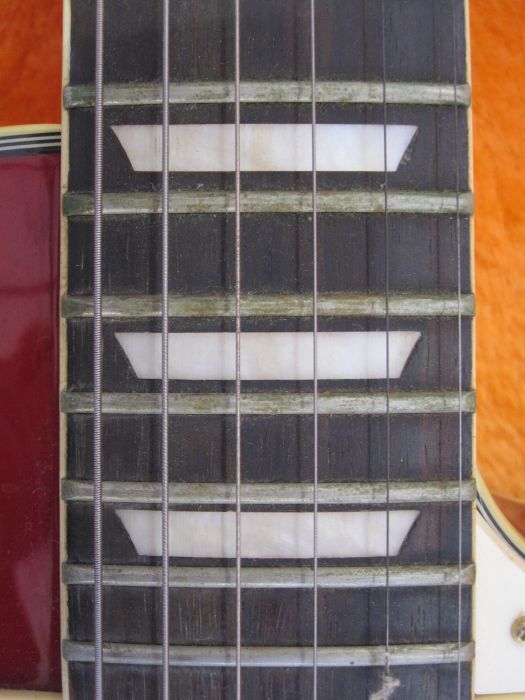 Columbus Les Paul-style electric guitar in red and orange, in fitted case Condition ReportAppears to - Image 5 of 6