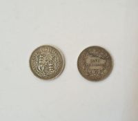 Victoria shilling 1841 and George III 1817 shilling (2)