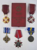 Five Polish medals including the Polish Silver Cross