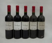 Five bottles Santa Rita 2005 Cabernet Sauvignon (5)