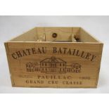 Five bottles Chateau Batailley, Pauillac, 1996, Grand Cru Classe (5)